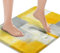 Britimes Badematte für Badezimmer, Badezimmermatten, rutschfest, gelb, grau, abstrakt, Graffiti, geometrischer Bodenteppich, Teppiche, Bodenmatte, Badezimmer-Dekorationen, 45,7 x 76,2 cm, für Küche