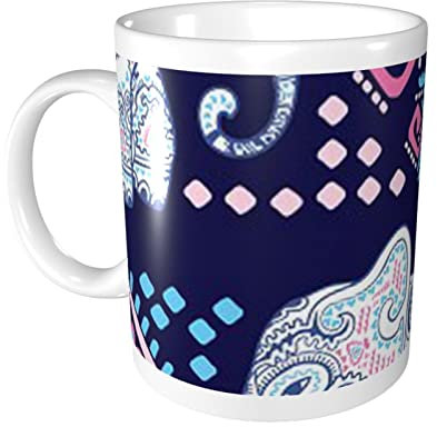 Debou Purple Elephant Bone China Coffee Mugs Fine Ceramic Mug Lightweight Coffee Cups for Women and Men