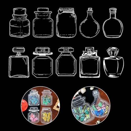40 Transparente Lesezeichen Getrocknete Blumen,Lesezeichen Personalisiert,Glaswaren Aufkleber Bookmark,DIY Lesezeichen,DIY Transparente Blume Lesezeichen Set, Transparentes Lesezeichen Blume (B)