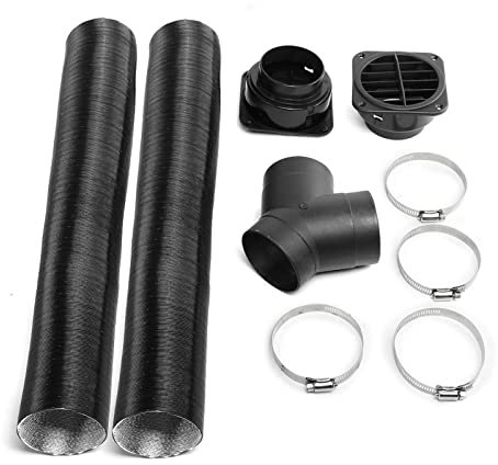BREAUX 50-100 cm 75mm Auto Heizung Kanalleitung Diesel-Parkheizung Luft-Entlüftungsauslass Y-Stück-Anschluss for Webasto Fit for Dometic Fit for Gooder Heizungsteile