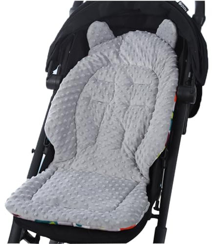 Pram Liner Baby Stroller Seat Cushion Car Seat Insert Universal Head and Body Support Cushion for Infant Newborn Baby Soft Soothing Buggy Pushchair Baby High Chair Cushion Seat Pad Reversible