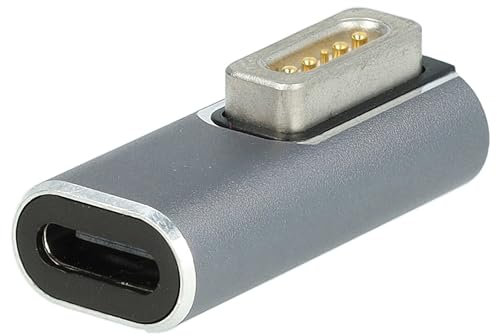 vhbw Adapter USB Typ C auf MagSafe 1 kompatibel mit Apple MB062LL/B, MB062CH/A, MB061LL/B Notebook, Laptop - 2,8 x 1,25 x 0,7 cm, 100 W