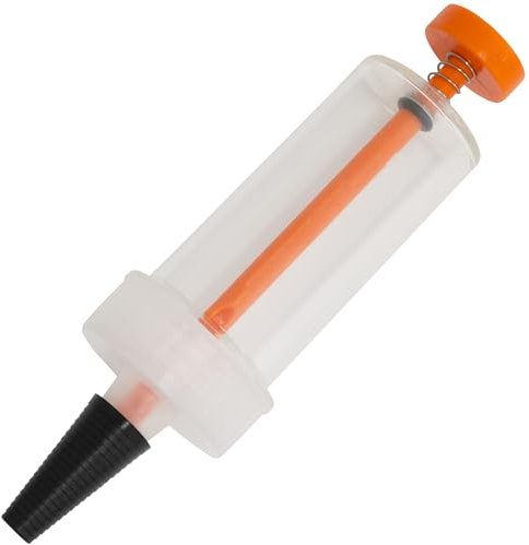 AERZETIX - C73875 - Mini seminatrice siringa distributore manuale di semi - in plastica - strumento giardinaggio fiori piante - colore arancione e trasparente