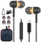 HOISTAC Cuffie USB C,Cuffie Type C con Microfono Hi-Fi Stereo Auricolari USB C con Filo Auricolari Type C In Ear per iPhone 15 OnePlus 10 9 Google Pixel 7 6 (Oro Nero)