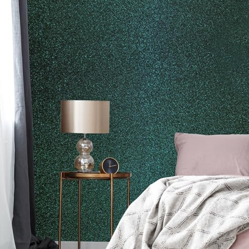 TRANS - PAL Primacol Decorative Paint Kit, 4 Pack, Indoor Use, Changes Look of Rooms with Shiny Particles, Mystic Glitter Textured Paint walls Decorative (Bottle Green)