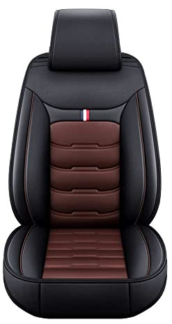 LICOME Auto Sitzbezüge Sets für Peugeot 2008 2020 2021 2022 2023, 5 Sitzer Wasserdicht Atmungsaktiv Leder Autositzbezug Vorne Hinten Schonbezüge, Innenraum Zubehör,C Black Coffee