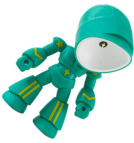 MERRYHAPY Kleine Nachttischlampe Roboter-form Warmes Augenschonendes Licht Verstellbarer Kopf Led-schreibtischlampe Für Kinderzimmer Schüler-schreibtischlampe Dekorative Nachtlampe