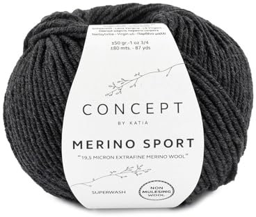 Katia Merino Sport - CONCEPT - Farbe: Gris Oscuro (402) - 50 g/ca. 80 m Wolle