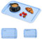 BuzzTrove Serving Trays | Durable Plastic Tea Tray & Dinner Tray | Trays for Eating on Lap, Food Serving & Snacks | Dishwasher Safe, Stackable| 12-Month Guarantee | STMB