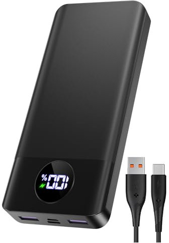 Power Bank 20000mAh, 22.5W Powerbank Fast Charging PD3.0 QC4.0 with USB C Input & Output, Battery Pack Portable Charger with 3 Outputs & 2 Inputs Compatible with iPhone Samsung Huawei Tablet