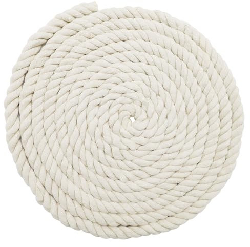 Corde en coton pour macramé, plusieurs tailles, pour bricolage, cadeaux, 20 mm (6 m)