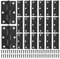 JJWNMLL Black Door Hinges 20 pcs - 75mm (3 Inch) Cupboard Door Hinges with 120 pcs Black Screws Door Hinge Internal for Home Furniture Wooden Door Hinge