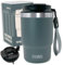 mnam Tasse Isotherme avec Paille - Tasse Isotherme - Mug Café Thé - Café Étanche en Acier Inoxydable - Mug de Voyage Chaud & Froid