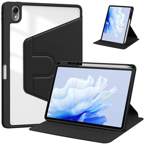 Funda para tablet Huawei MatePad Air de 11.5 pulgadas 2023, piel sintética, delgada, ligera, función de apagado y encendido automático, cierre magnético, funda protectora para tableta, color negro