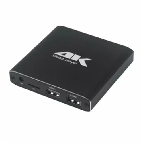 Joselin Mini 4K 265 Werbeplayer Media Player Unterstützt TF-Karte USB-Disk 1080P Full HD Multimedia HDD Player EU-STECKER