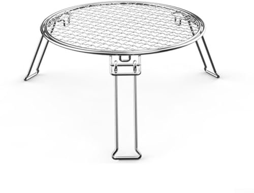 ZMdooreasy Barbecue pieghevole da campeggio, griglia portatile in acciaio inox, griglia da cucina compatta e versatile, per picnic, campeggio e barbecue