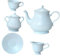 DECHOUS 1 Satz Satz Tee Set puppenhaus Geschirr puppenhaus küchenzubehör puppenhaus deko Teeservice für Puppengeschirr Set Miniküche Mini-Puppenhauszubehör Legierung Sky-Blue