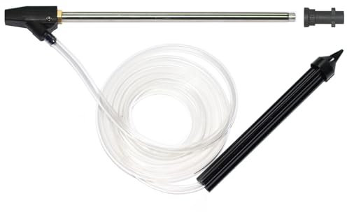 Kit sabbiatrice ad alta pressione per Karcher K1-K7 - Attacco per sabbiatura a umido per rimozione ruggine, vernice e olio - Tubo da 3 m, gomma+struttura in acciaio - Compatibile con idropulitrici
