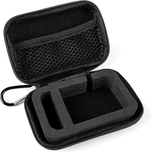 CCZ ZC02 Earbuds Case with Carabiner, EVA IEM Case for in Ear Monitors, in Ear Headphones, Earphones, IEMS, Gaming Ear Buds, Travel Storage Bag for KZ ZS10 Pro, CCZ Melody, Phone Accessories (Black)