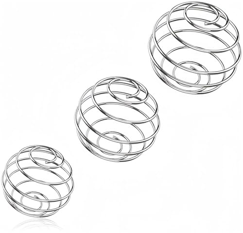 Lot de 3 boules de shaker en acier inoxydable - De qualité supérieure - Pour shakers protéinés, bouteilles de fitness et boissons - Idéal pour les shakes protéinés et la nutrition sportive