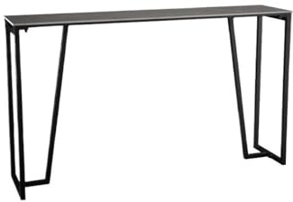 XXAD553TY Thekenbar Heller Luxus-Marmor-Bartisch, schmaler Langer Küchen-Esstisch mit stabilem Metallrahmen Bistrotisch(180 * 40 * 105cm)