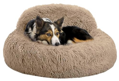 Panier Calmant pour Chien - Lit Câlin pour Chien,Canapé Douillet pour Chiot Chat avec Bords Surélevés pour Détente Intérieur Salon Chambre Repos Quotidien