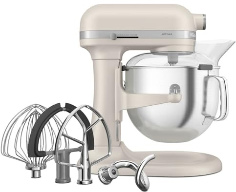 KitchenAid Artisan Robot de Cocina Bol Elevable 6,6L Leche merengada | Amasa masas densas, hasta 14 pizzas por tanda; 11 velocidades, estructura totalmente metálica y diseño icónico