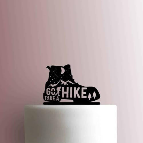 Hiking Boot Take A Hike Acrylic Cake Topper 3mm Thick Premium Laser Cut Cake Decoration for Birthday, Wedding, Baby Shower & Party Cakes Durable Reusable