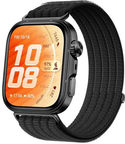 KUBFDL Nylon Armband kompatibel mit Huawei Watch Fit 5 Pro/Fit 5 Armband,Damen Herren Ersatzarmband für Huawei Fit 4 Pro/Fit 4/Fit 3 Uhrenarmband