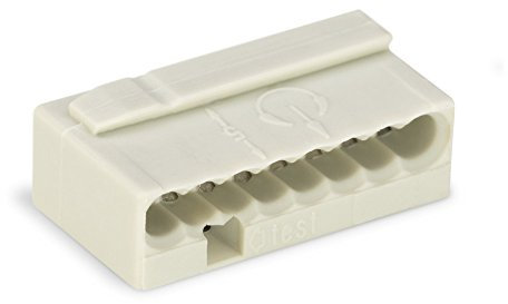 WAGO Verbindungsklemmen 243-308 | 8-polig, bis 0,8 mm, 50 Stück, MICRO Verbindungsdosenklemme für eindrähtige Leiter, bestätigte Anwendungssicherheit, kleinstmögliche Bauform