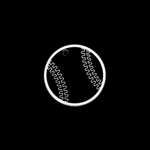Bütic GmbH Plexiglas® Ballsport-Anhänger Acrylglas Schlüsselanhänger, Form:Baseball