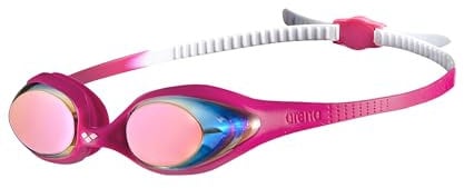 ARENA Spider Junior Mirror Kinderschwimmbrille, Schwimmbrille mit Verspiegelten Antibeschlag-Gläsern, UV-Schutz, Selbstjustierender Nasensteg, Hypoallergene Silikondichtungen