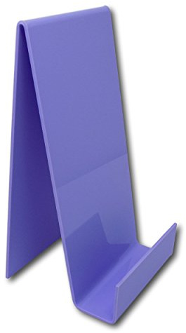 EPOSGEAR XL Extra Large Plastic Acrylic Perspex Book Plate Retail Display Stand Holder - Perfect for Schools, Nurseries, Libraries etc (Parma Violet)