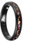 Vakki Herren/Damen 4mm Schwarz Wolframcarbid Ring mit Opal Kuppelring Eheringe Verlobungsringe Freundschaftsringe Partnerringe Größe 54.4(17.3)