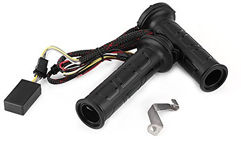 Regun 12V Heated Motorcycle Grips with Integrated Switch - 22mm (7/8) Adjustable Temperature Handlebar Heaters, Fast Heating System - Premium Riding Accessories