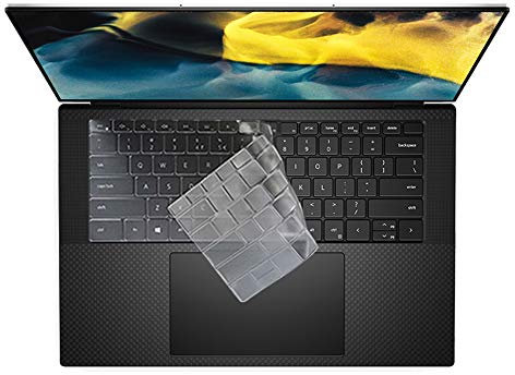Ultra Thin Keyboard Cover for 2021 2022 New Dell XPS 15 9500 9510 9520 15.6 inch Laptop, New XPS 17 9700 9710 9720 Keyboard Cover Protective Skin, Dell XPS 15 9500 Accessories, Clear (US Layout)