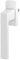 Design Aluminium Fenstergriff Tallinn, Farbe:Weiß RAL 9016 (matt), Stiftlänge:45mm