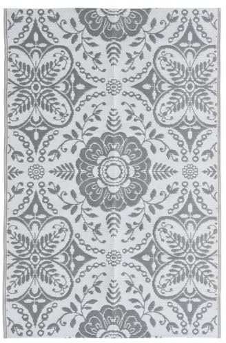 vidaXL Outdoor-Teppich ARAKIL Hellgrau 120x180 cm PP