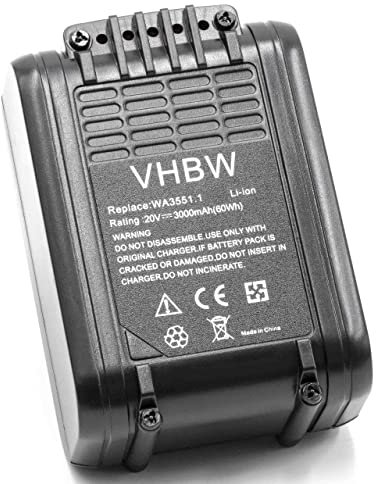 vhbw 1x Akku kompatibel mit Worx WG166.1, WG163, WG163E.1, WG163E.2, WG165, WG166, WG163E, WG163E.9 Werkzeug (3000 mAh, Li-Ion, 20 V)