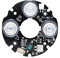 CENPEK 850nm Infrarot 3 LED Array Board IR Illuminator mit IR Reichweite bis zu 30m Für alle Arten von Kameramodule, Power DC 12V