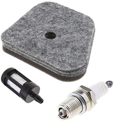 eMagTech 3 Stück Luftfilter Zündkerze Kraftstofffilter Kit CMR6H 4180 120 1800 0000 350 3502 kompatibel mit Stihl KM90 KM90R KM100 KM100R KM130 KM130R FS90 Rasenmäher