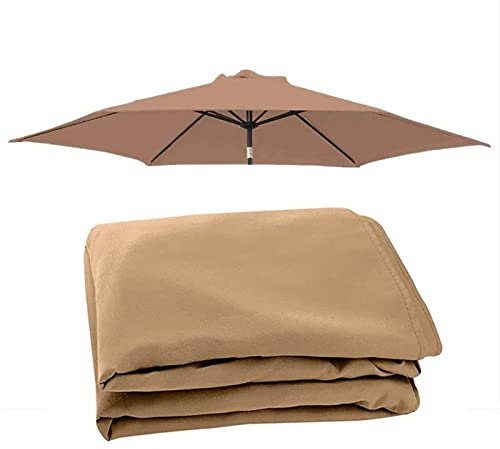 Toldo De Repuesto para Sombrilla De Patio, 3 M, 8 Varillas, Resistente Al Agua, para Exteriores, Duradera para Jardín, Patio, Patio Trasero, Piscina (Solo Toldo) (Color : Khaki)