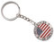 YEHJDSMD Metal US flag keychain American Flag Key chains us flag metal keychain Metal Star Stripe USA United States of America American National Flag Keyring Key Chain 4th of July Party Gifts