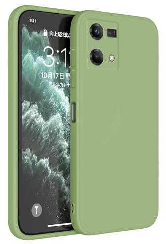 Topme Coque pour Oppo Reno7 4G (6.43 inches) Etui Housse, Protecteur de Peau en Silicone TPU - Vert Matcha