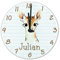 timalo® Wanduhr Tiere Kinderzimmer personalisiert mit Namen | Geschenk Uhr für Kinder mit süßen Tiermotiven | REH glasuhr-t-24