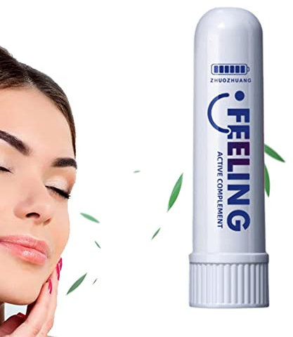 JINGLING Inhalator Nasstick,Nasinhaladores contra el mareo | 1,8 ml Energy Inhaler Stick para aliviar cabeza, Boost & Energy mentol, aceite eucalipto, Borneol