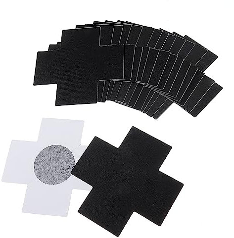Mabor Dünn Schwarze Nippelpads, 10 Paar Frauen Atmungsaktiv Nipple Cover für Sommer Rock und Sling Schwarze Nipple Pads Kreuz Form Brustwarzenabdeckung Bequemen und Stilvollen Schutz