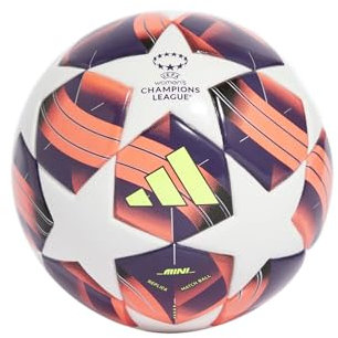 adidas Unisex-Adult WUCL Mini Soccer Ball, White/Aurora Black/Turbo/Silver Metallic, 1