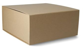 ideas in boxes Premium Geschenkbox mit Deckel, faltbar, Geschenkkarton, Magnetbox, Geschenkverpackung für Weihnachten & Geburtstag, Magnetfaltbox, Natur, 22x22x10cm