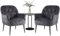 IWMH Sessel Wohnzimmer Schlafzimmer, Lazy Lounge Cocktailsessel Bequemer mit Armlehnen und Einer Seitentasche, Samt Modern dreh Polster Lesesessel mit Metallbeinen (Grau*2)